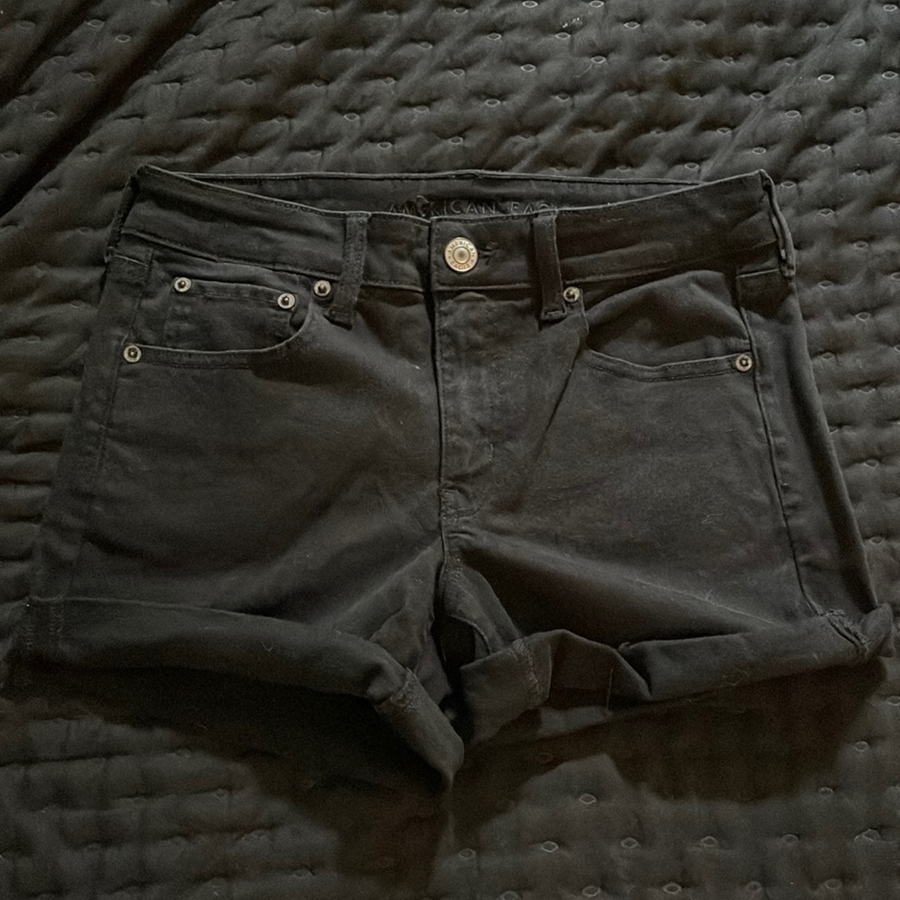 American Eagle black midi next level stretch short - 8